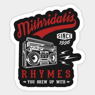 Rhymes You Grew Up With - Red / White Sticker